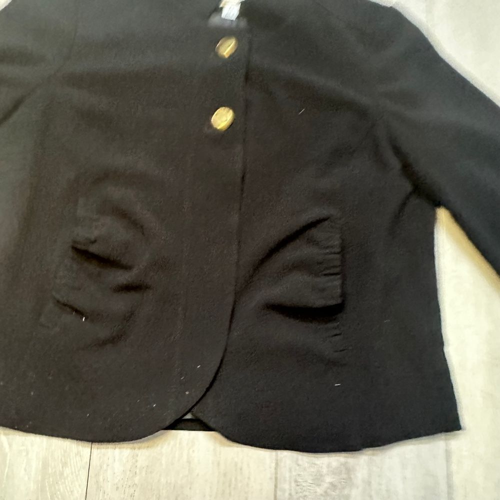 Simonton says designed by George jacket long sleeve blazer black pockets size xs - Picture 2 of 14
